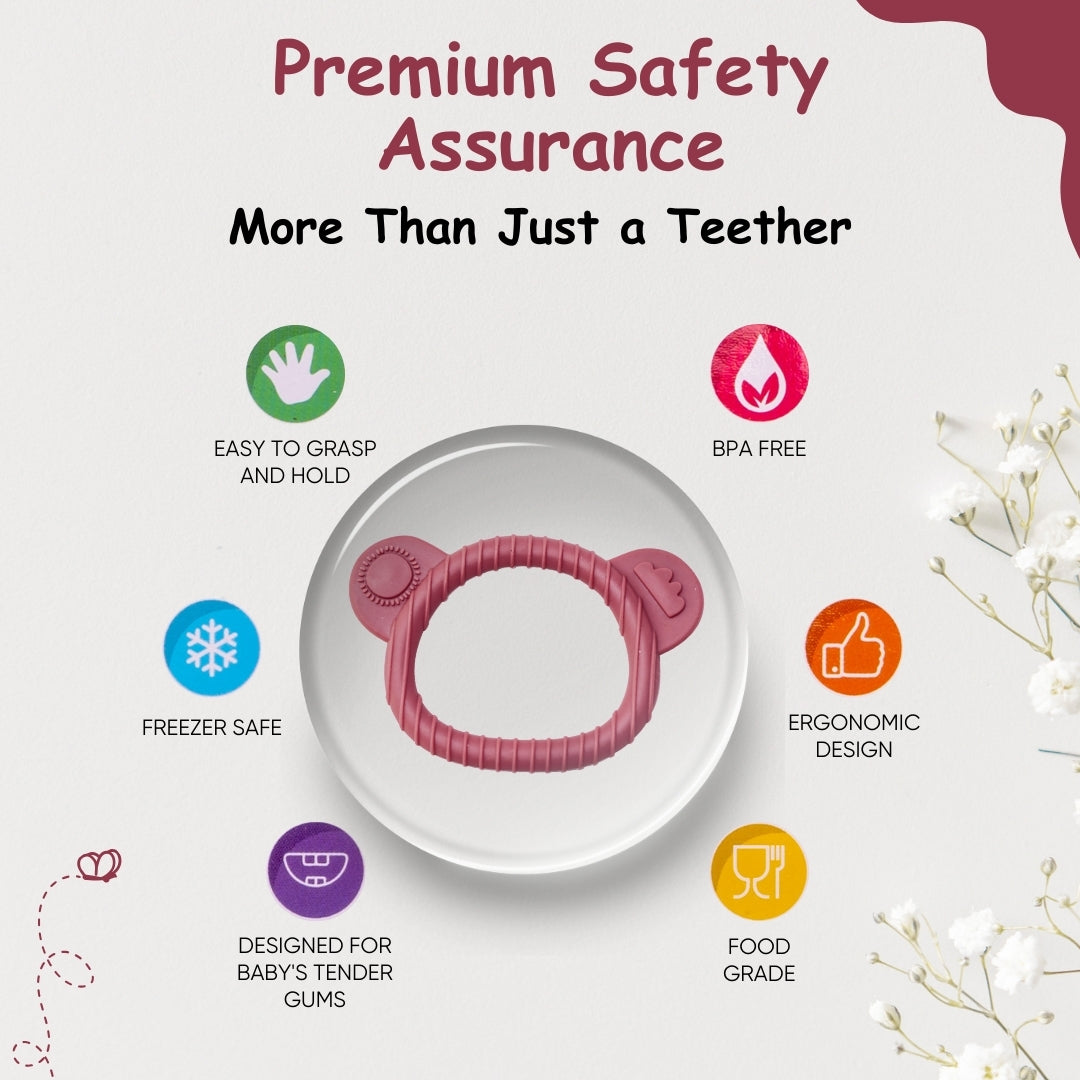 Adore Koala Silicon Teether- Pack of 2 - Pink