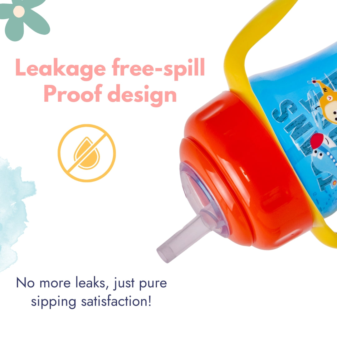 Adore Upsilon Straw Sipper with Twin Handle 150 ml - Transport