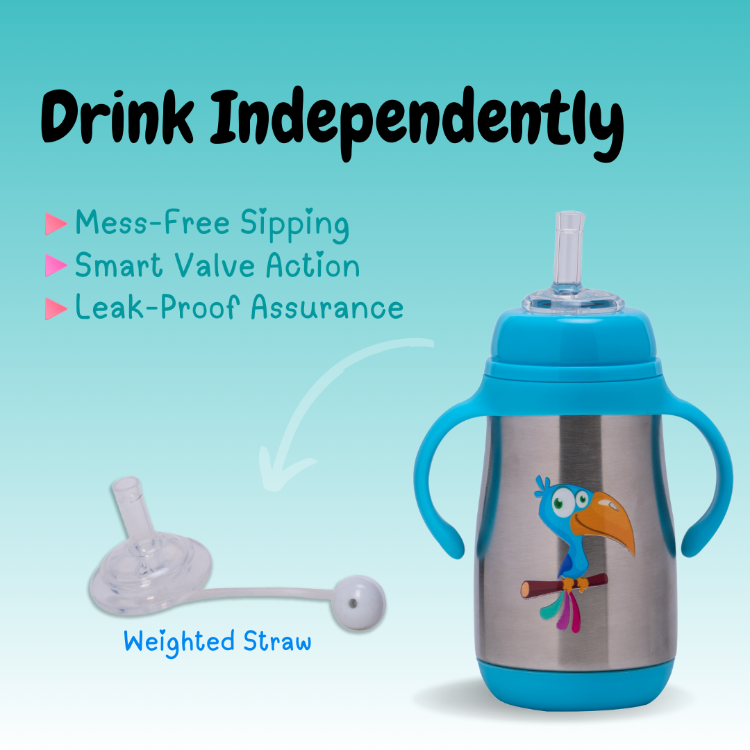 Adore Gypsy! 3Stage Stainless Steel Feeding Bottle With Gravity Ball - Blue