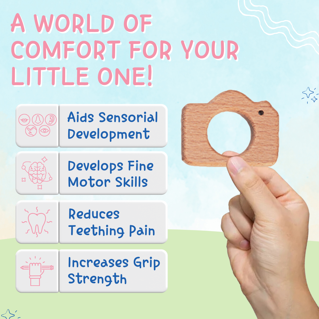 Adore Wohoo! Wooden Teethers- Pack of 2- CAM+ BIRD