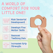 Adore Wohoo! Wooden Teethers- Pack of 2- CAM+ BIRD