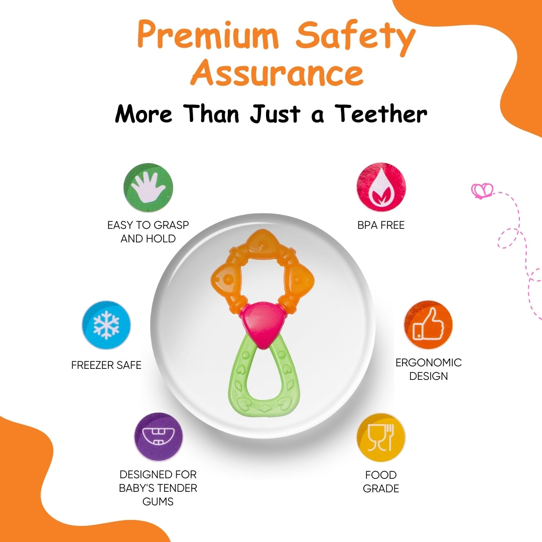 Adore Luscious 2 in 1 Water Teether- Flower Orange