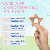Adore Wohoo! Wooden Teethers- Pack of 2- STAR+TURTLE