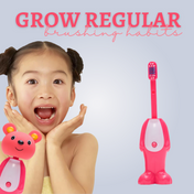 Adore Kids Pop Up Toothbrush with Safety Head Attractive Character - Pink Teddy