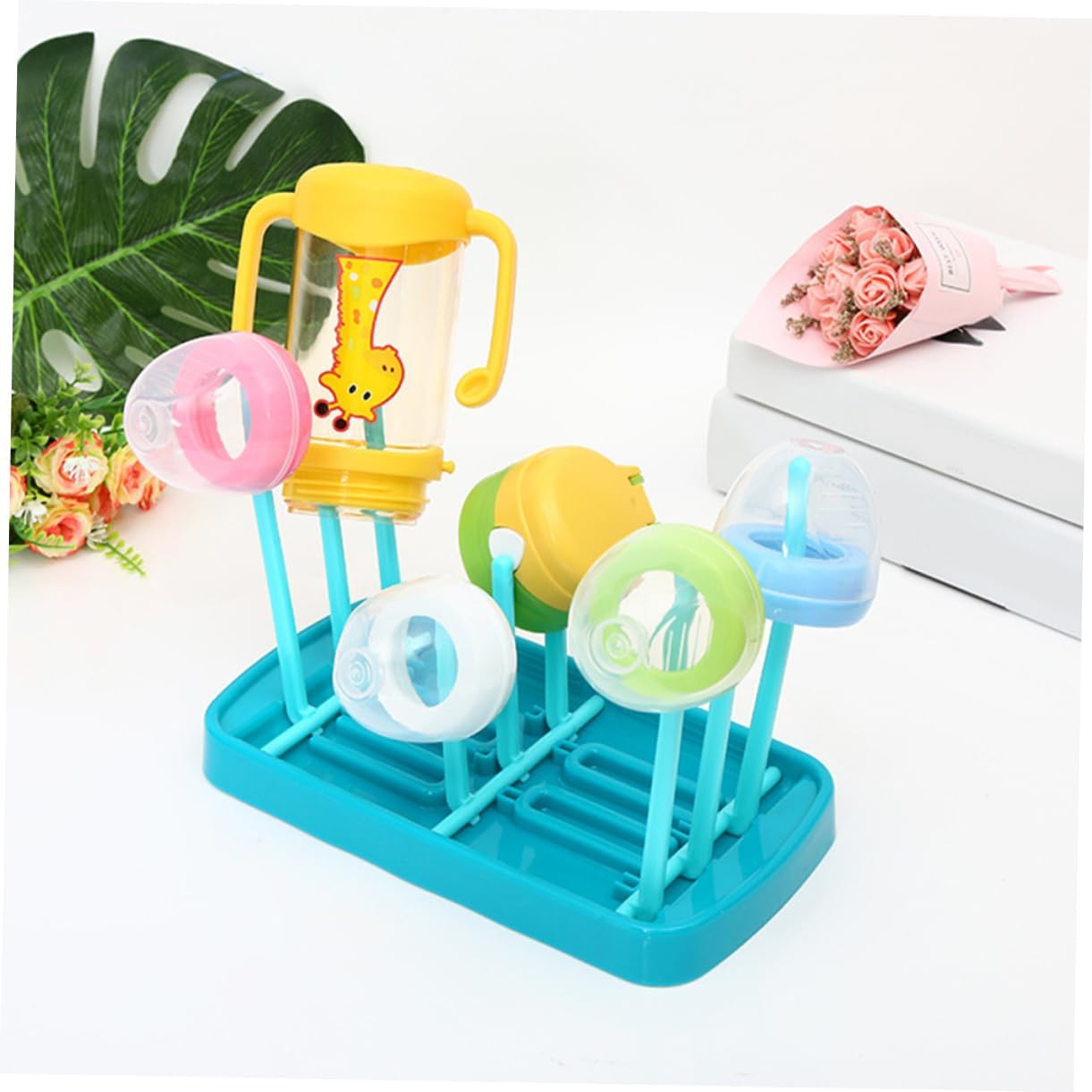 Adore Bottle Drying Rack - Blue