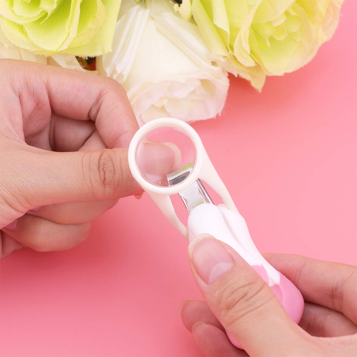 Adore Zoom Nail Clipper With Magnifier Glass-Stainless Steel - Blue