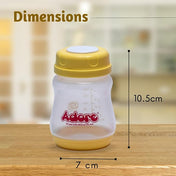 Adore Ahoy Breast Milk Storage Bottles 150ml Each Capacity Pack of 3 - Yellow