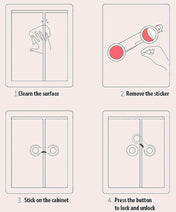 Adore Baby Multipurpose Safety Lock Pack Of 6- White