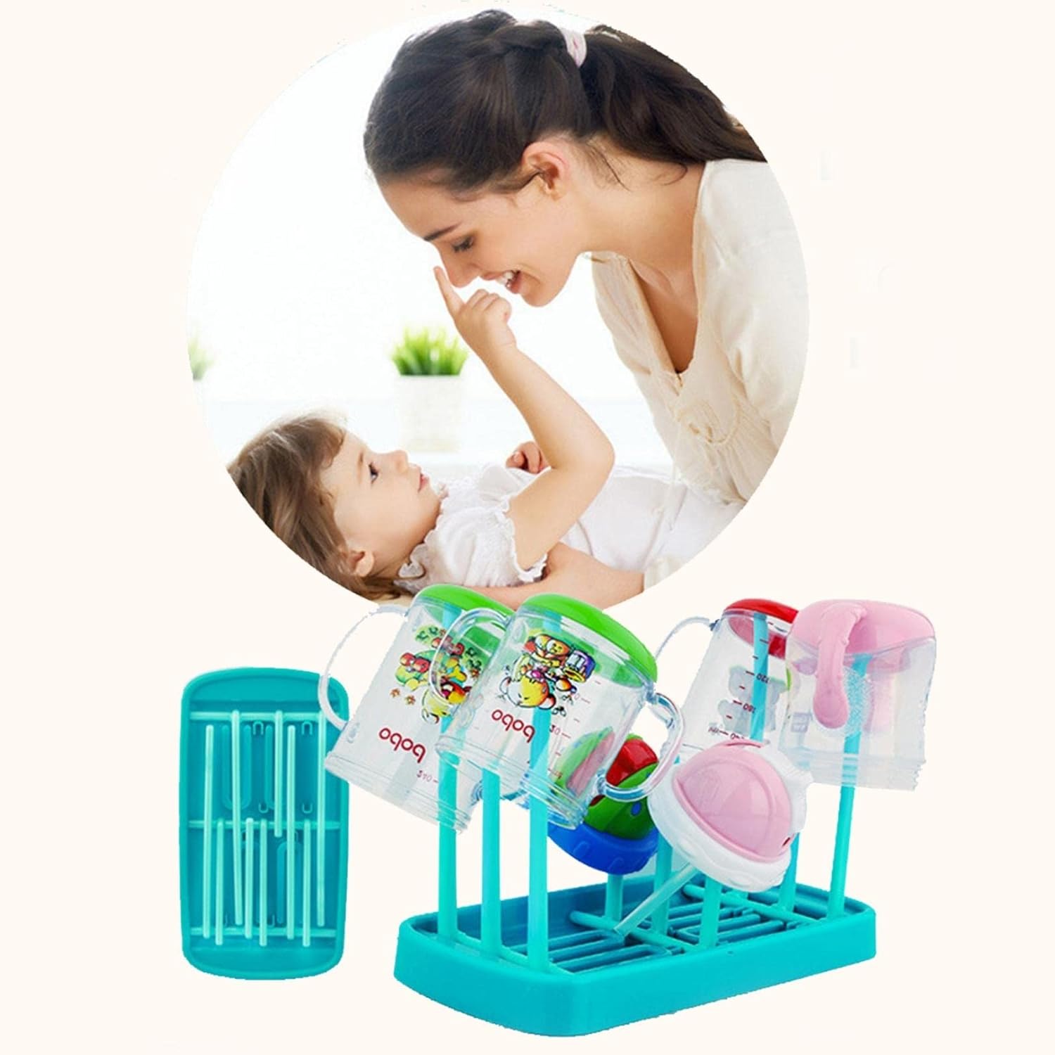 Adore Bottle Drying Rack - Green