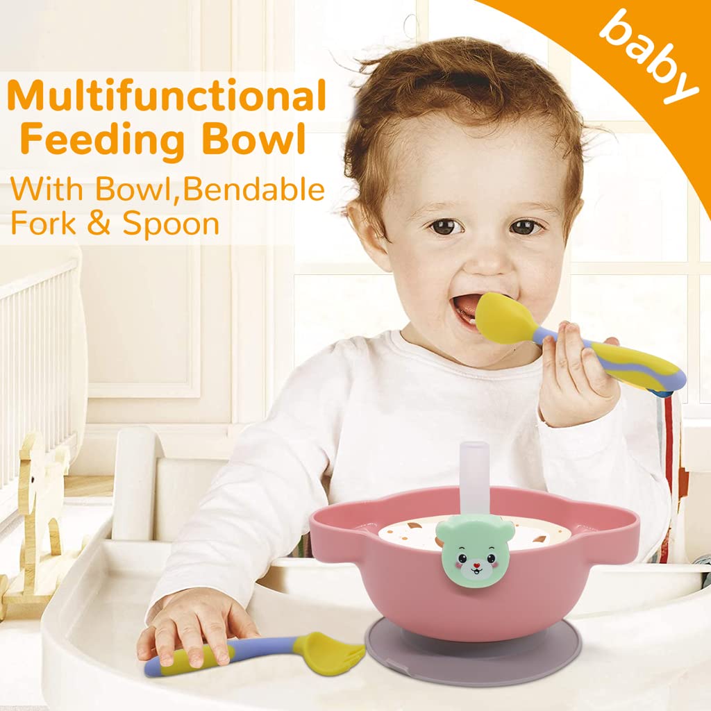 Adore Akita Baby Feeding Bowl With Suction Base - Pink