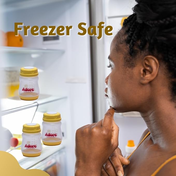 Adore Ahoy Breast Milk Storage Bottles 150ml Each Capacity Pack of 3 - Yellow