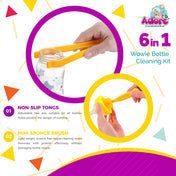 Adore Wowie Bottle Cleaning Kit Pack of 6 - ( Colour May Vary )