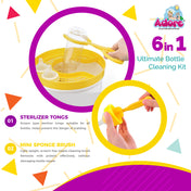 Adore Ultimate Bottle Cleaning Kit Pack of 6 - ( Colour May Vary )