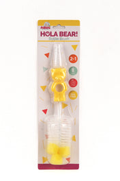Adore Hola Bear 2 in 1 Bottle Cleaning Brush Kit- Yellow