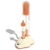 Adore Polar Bear 3 in 1 Bottle Cleaning Brush kit with Drying Stand - Pink