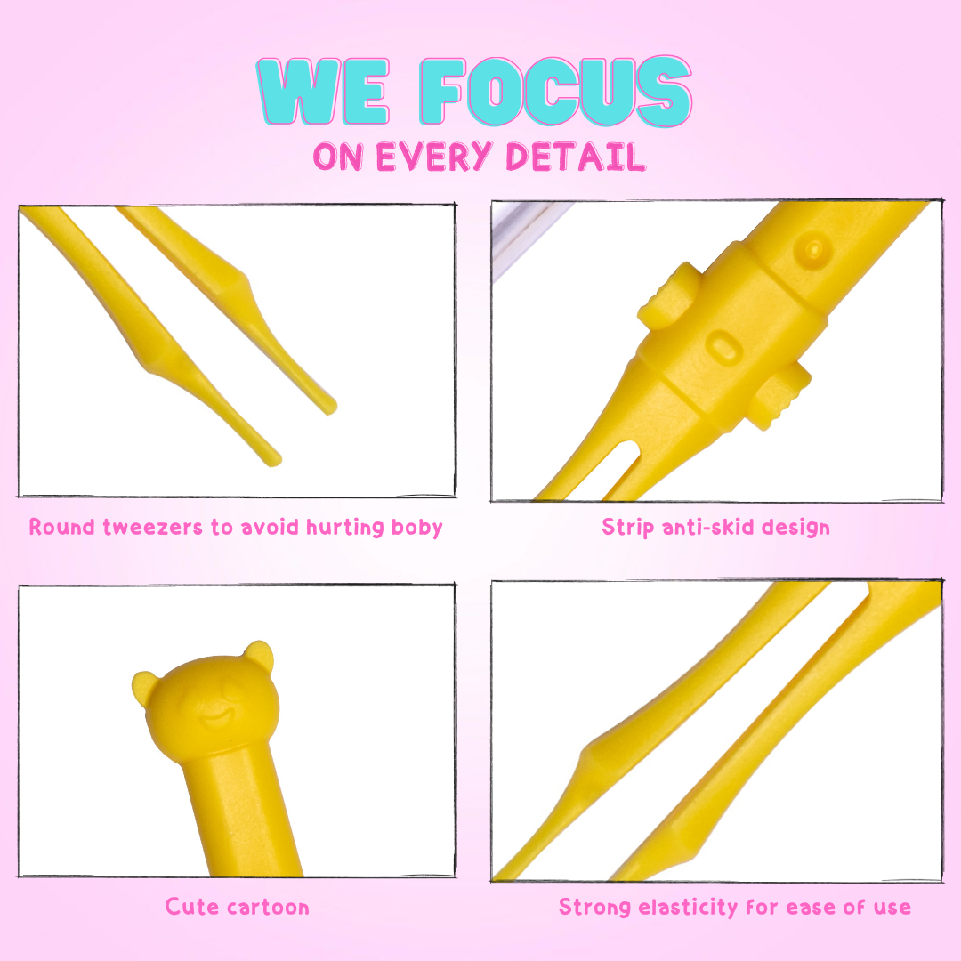 Adore Tweezio Baby 2 in 1 Nose & Navel Cleaning Tweezer - Yellow- Pack of 1