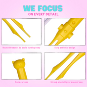 Adore Tweezio Baby 2 in 1 Nose & Navel Cleaning Tweezer - Yellow- Pack of 1