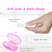 Adore Baby Finger brush with Hygiene Storage Case- Pink