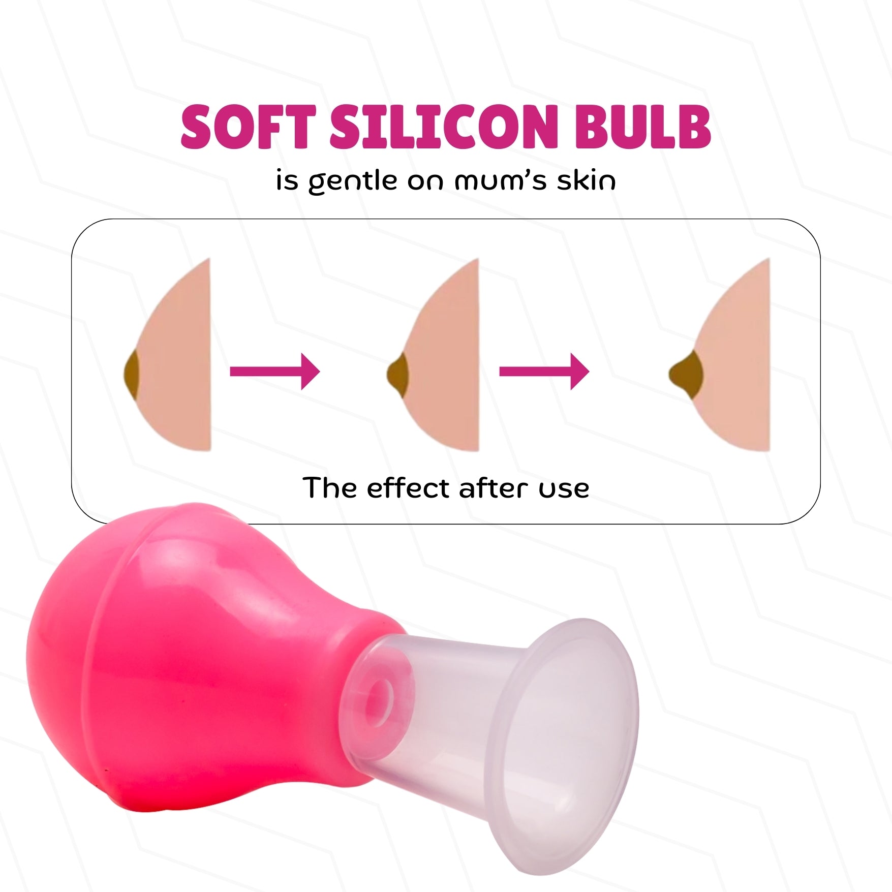 Adore Nipple Puller with Anti bacterial Storage Case- Pink