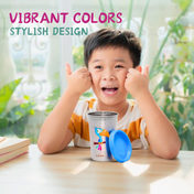 Adore Uno Printed Stainless Steel Tumbler with Spill Proof Lid 300 ml - Blue