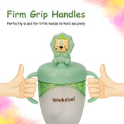 Adore Simbha- The Silicon Straw Sipper with Gravity Ball & Twin Handle 210ml Green