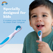Adore Advanced Tender Touch Small Head Tongue Cleaner-Pack of 2- Blue + Pink