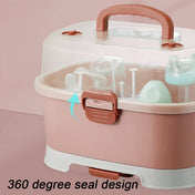 Adore Avalanche 2 in 1 Baby Bottle Drying Rack & Storage Box with Lid & Handle Portable - Pink
