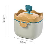 Adore 3D Teddy Junior Milk Powder Container with Leveler and Scoop 400 ml - Cream