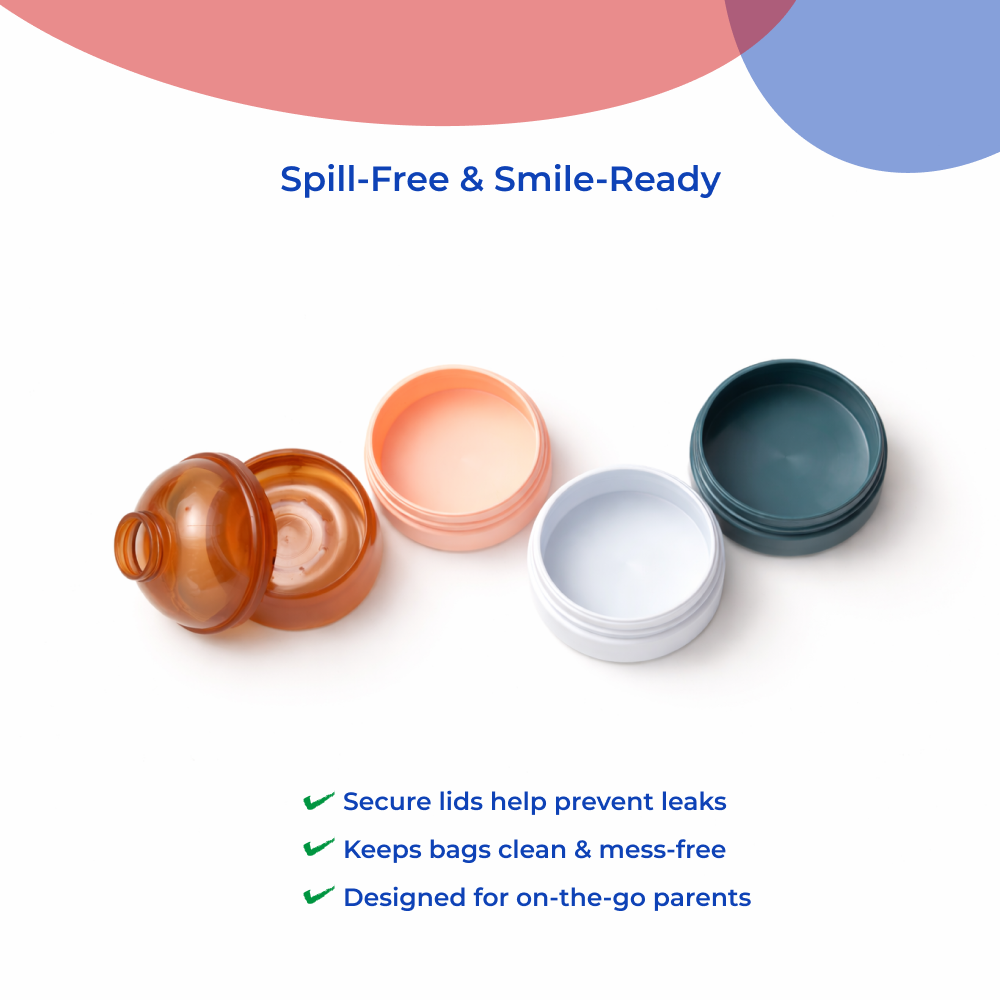 Adore Howdy- The 3 Layered Spill Proof Milk Powder Container - Blue- 120ml