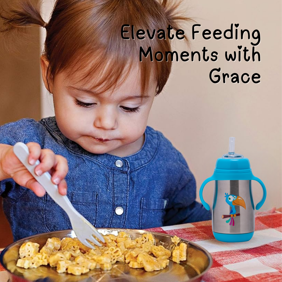 Adore Gypsy! 3Stage Stainless Steel Feeding Bottle With Gravity Ball - Blue