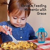 Adore Gypsy! 3Stage Stainless Steel Feeding Bottle With Gravity Ball - Blue