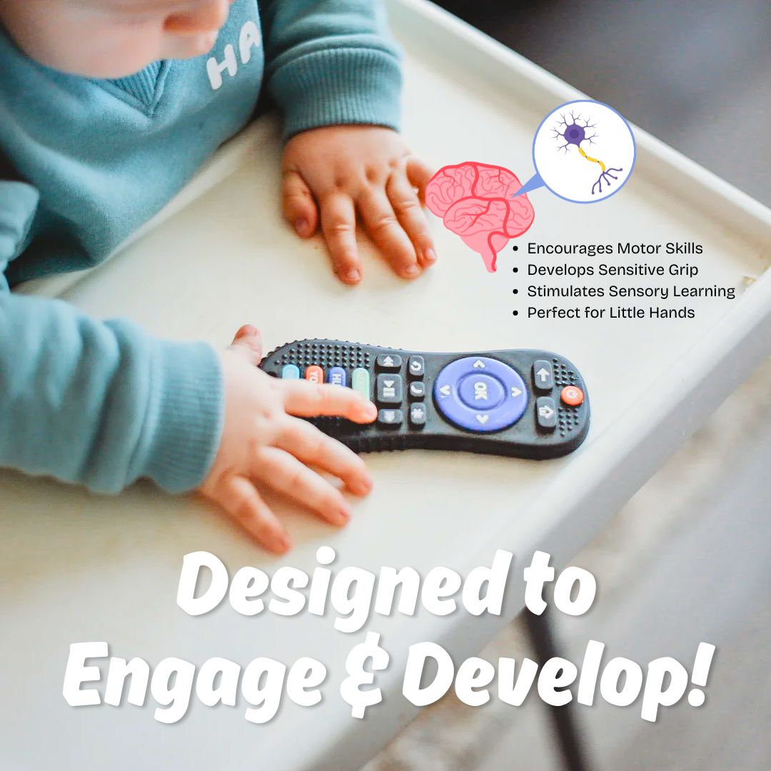 Adore Tusk Pro Silicon Teether - Remote Theme- Black