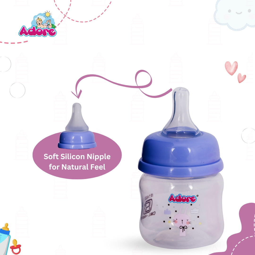Adore England Narrow Neck Feeding Bottle 60ml - Pink