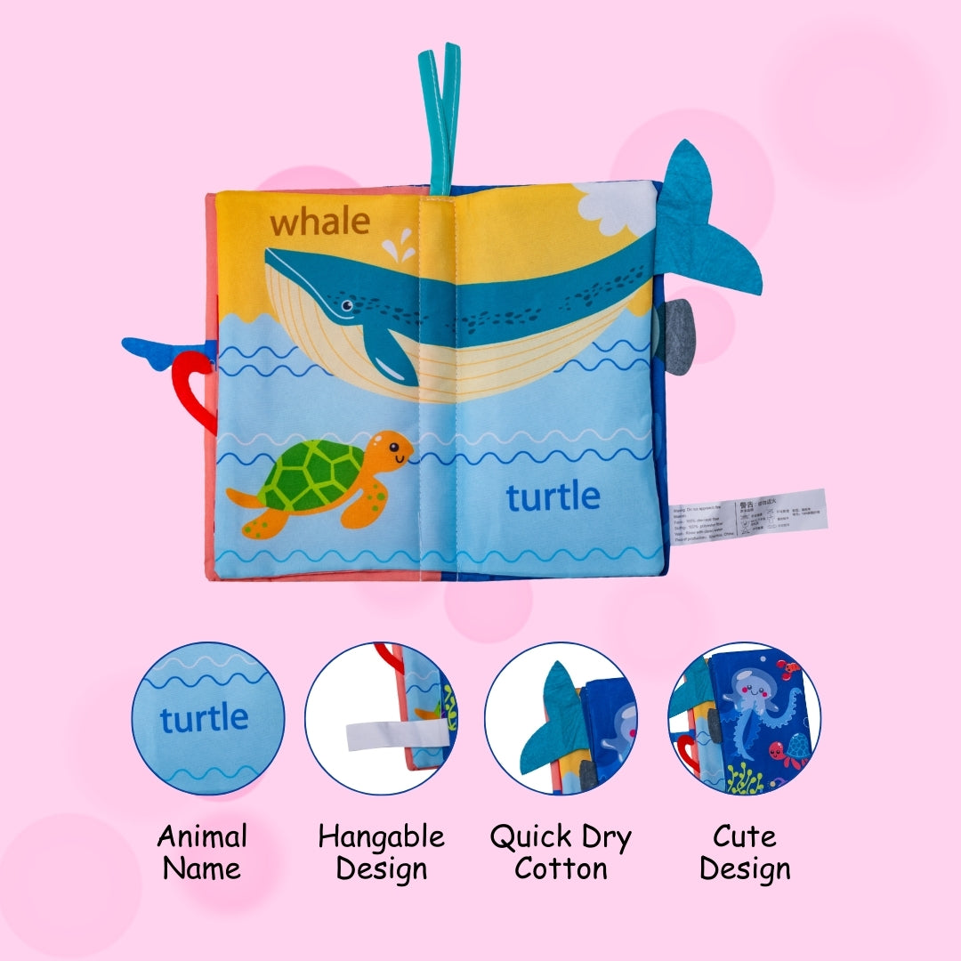 Adore Animal Kingdom Baby Cloth Tail Books- Marine Theme