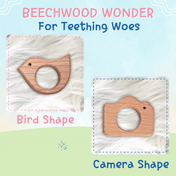 Adore Wohoo! Wooden Teethers- Pack of 2- CAM+ BIRD