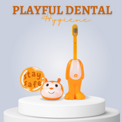 Adore Kids Pop Up Toothbrush with Safety Head Attractive Character - Orange Bee