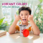 Adore Uno Printed Stainless Steel Tumbler with Spill Proof Lid 300 ml - Red