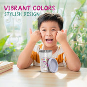 Adore Uno Printed Stainless Steel Tumbler with Spill Proof Lid 300 ml - Grey