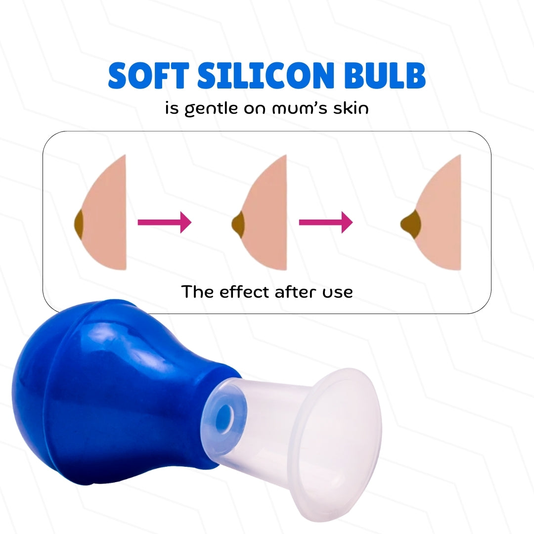 Adore Nipple Puller with Anti bacterial Storage Case-Blue