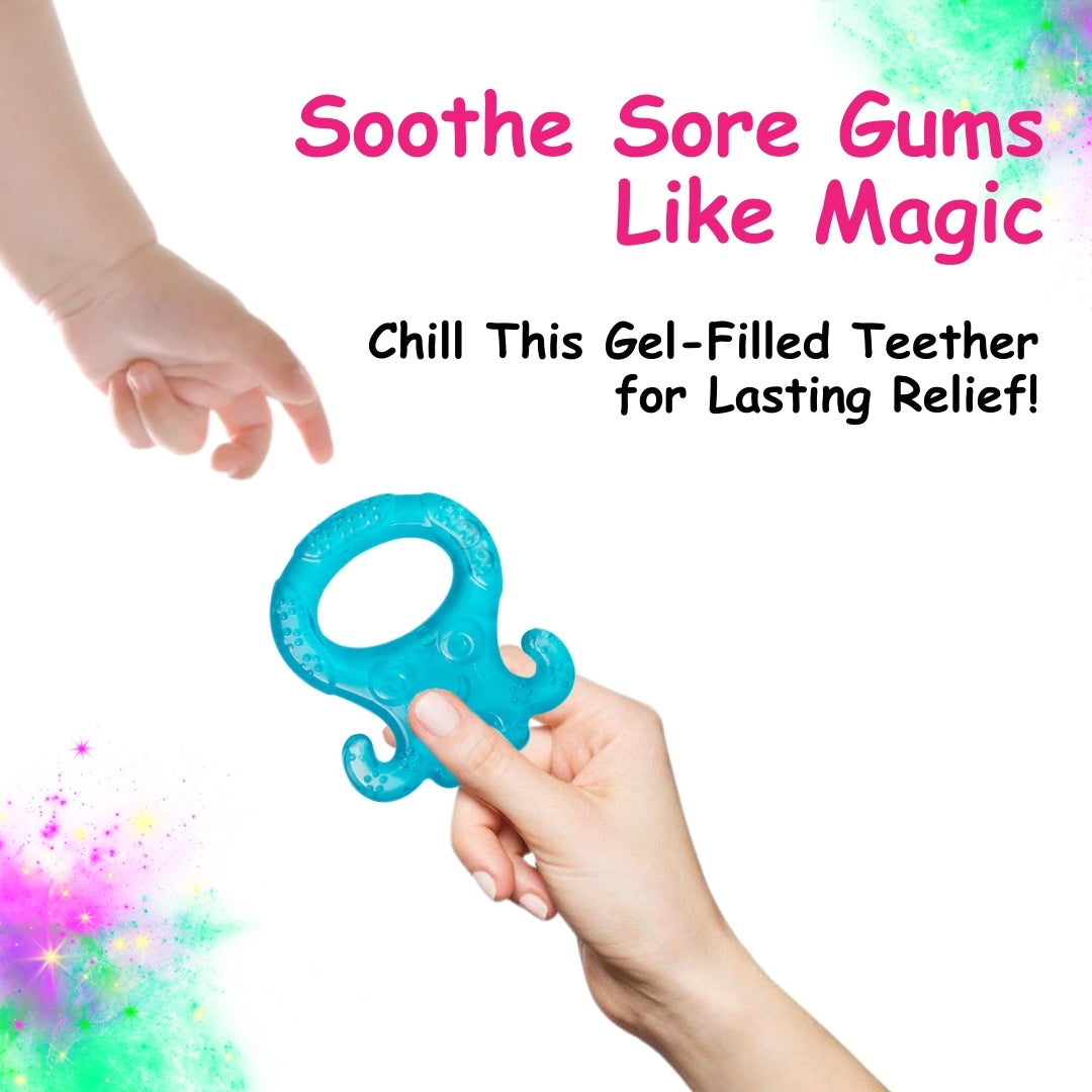 Adore Luscious Water Filled EVA Teethers- Blue Octopus -2pack