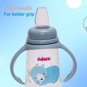 Adore Petite Jr! The Mini Soft Spout Sipper with Twin Handle 150ml - Blue