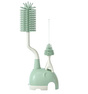 Adore Li'l Tusker 3 in 1 Bottle Cleaning Brush kit with Drying Stand - Green