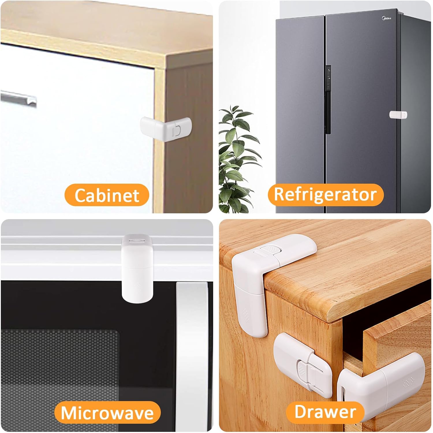 Adore Baby Multipurpose Safety Drawer Lock- Pack of 10