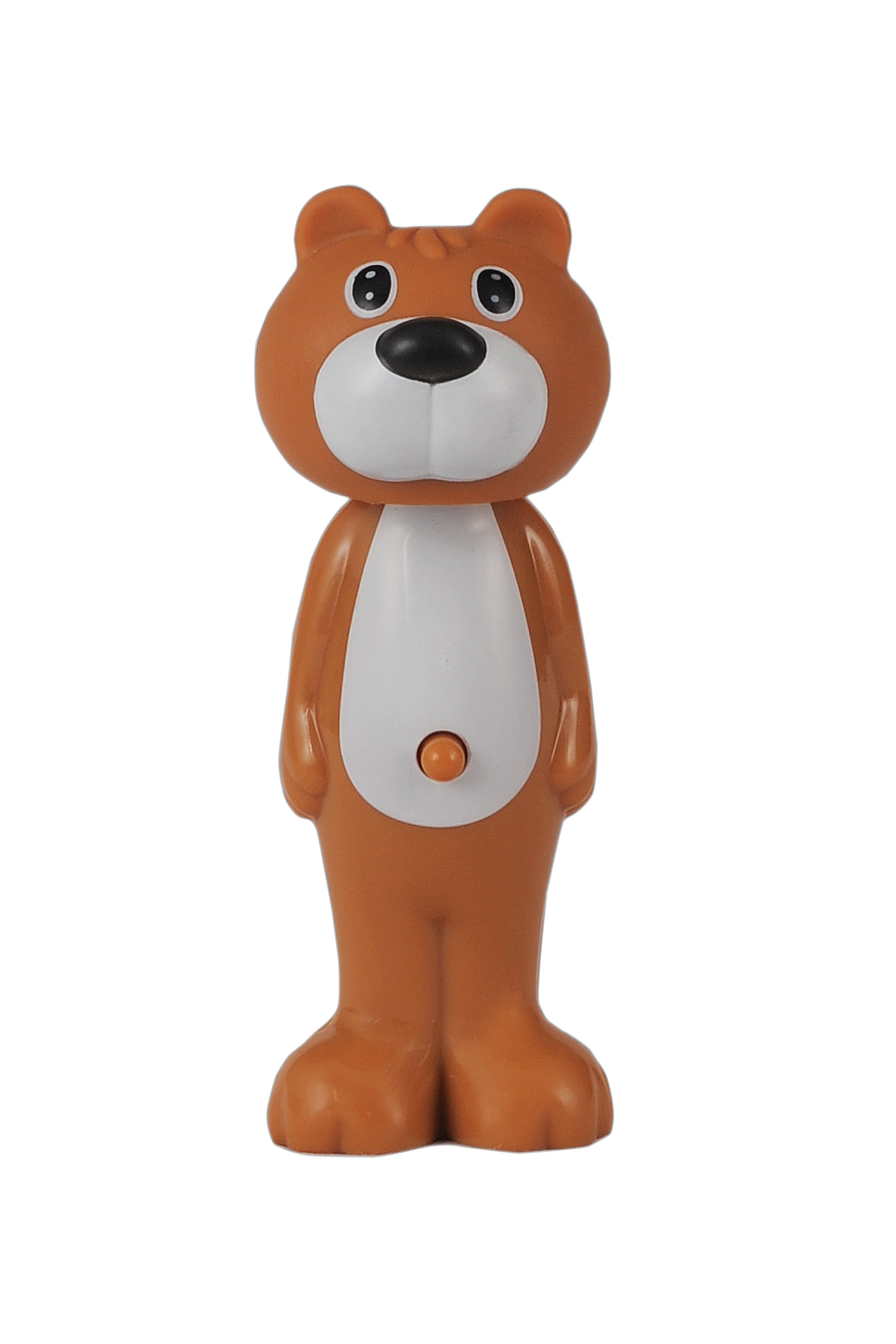 Adore Kids Pop Up Toothbrush with Safety Head Attractive Character - Brown Bear