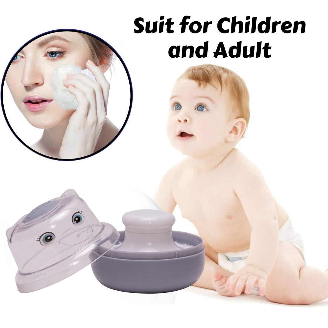 Adore Wow! The Character Powder Puff Set- Elephant Grey