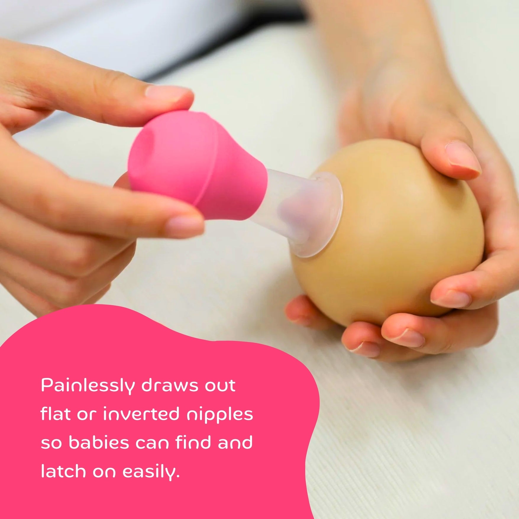 Adore Nipple Puller with Anti bacterial Storage Case- Pink