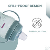 Adore ARRO Soft Spout Sipper with Dust Free Cap and Twin Handle 270ml - Green