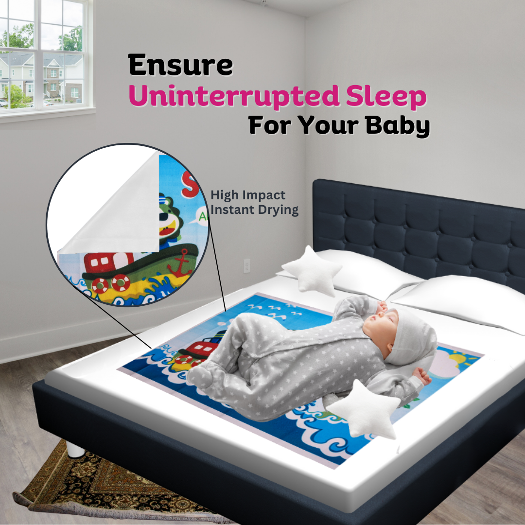 Adore Instadry Printed Baby Bed Protector- Fruits- 50*70cms- Sailor