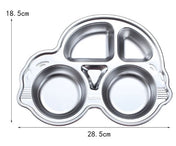 Adore Eatza - The Stainless Steel Feeding Plate with 4 Compartments- Car