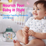 Adore Magnum Opus 4 Stage Wide Neck Feeding Bottle with Twin Handle- Green